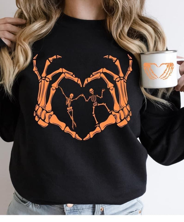 Skeletons in Love Graphic Sweatshirt