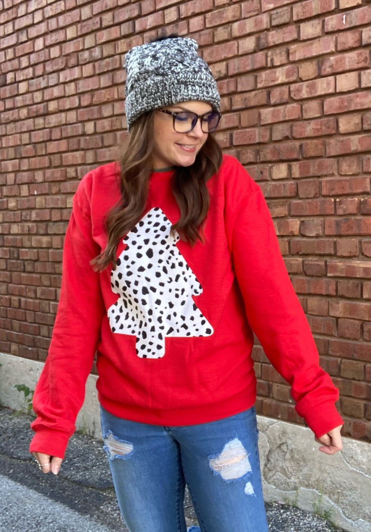 Dalmatian Print Tree Sweatshirt