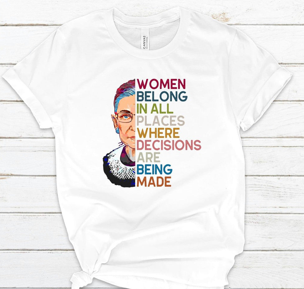 Women Belong in all Places Graphic Tee