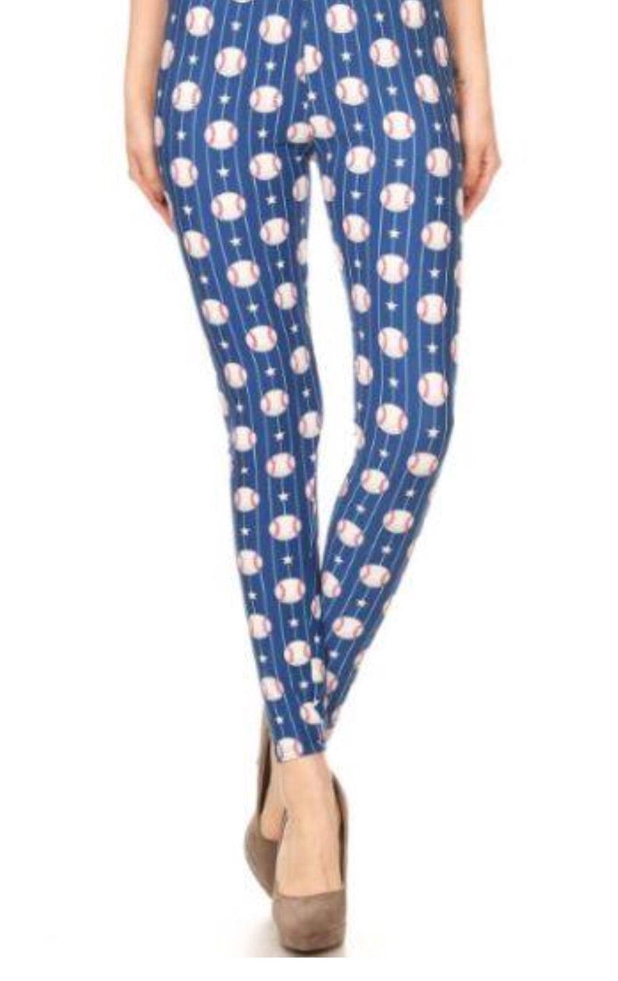 Baseball Leggings-Plus