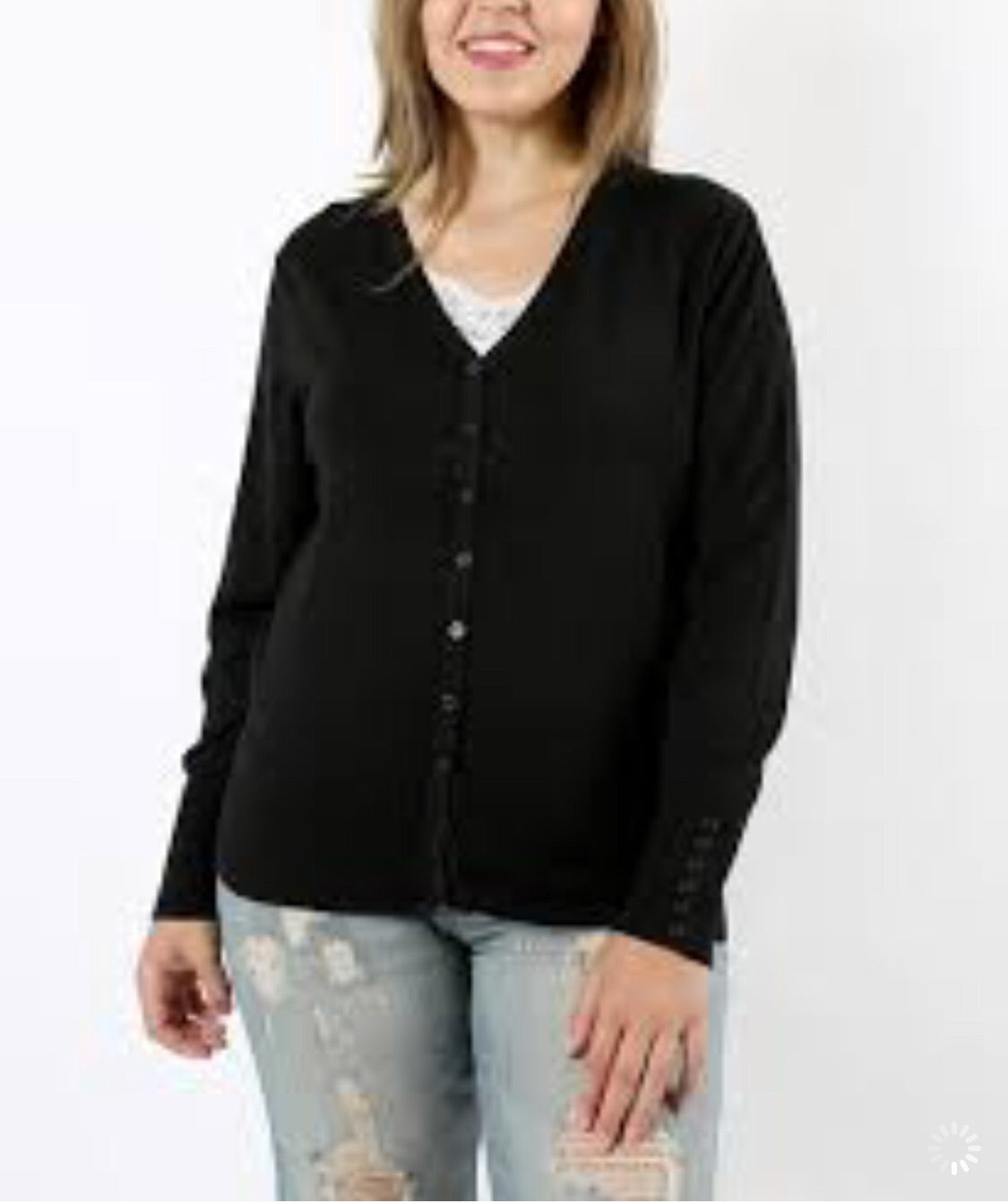 Black Cardigan-Plus