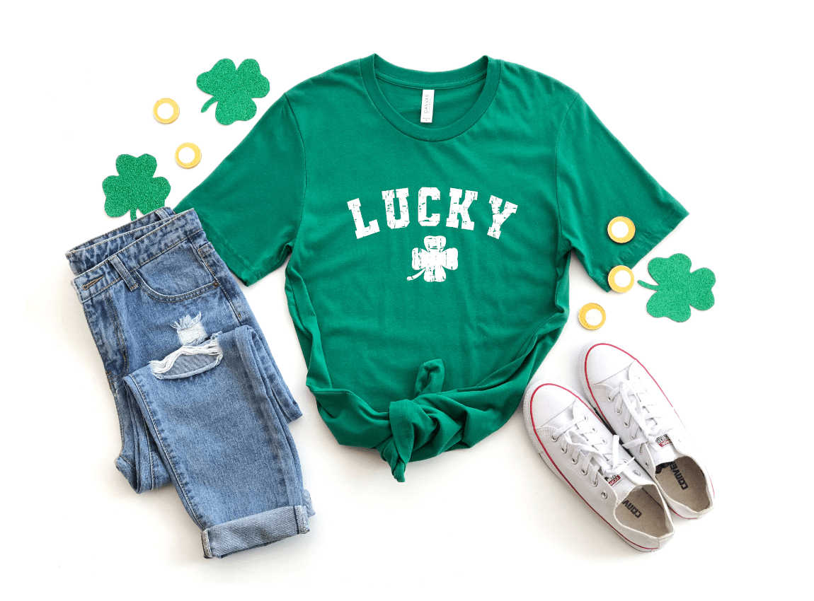 Distressed Lucky Graphic Tee