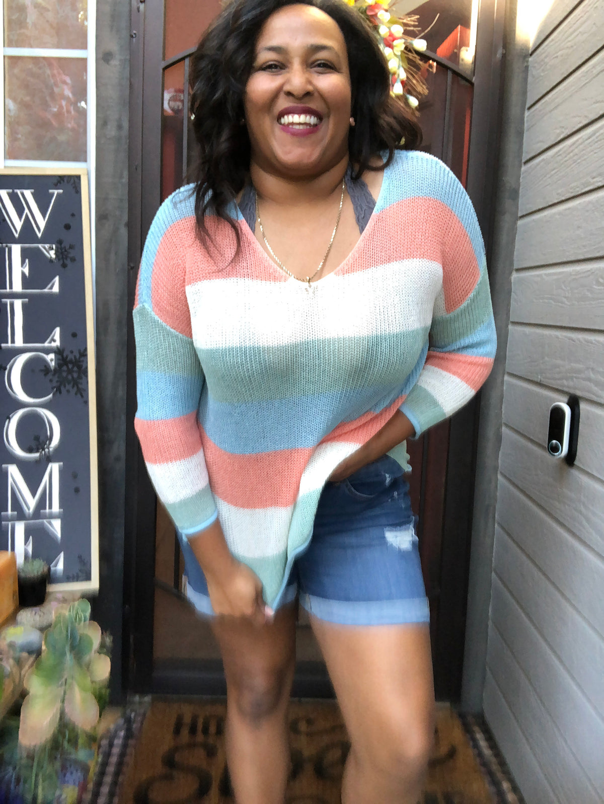 Summertime Striped Sweater