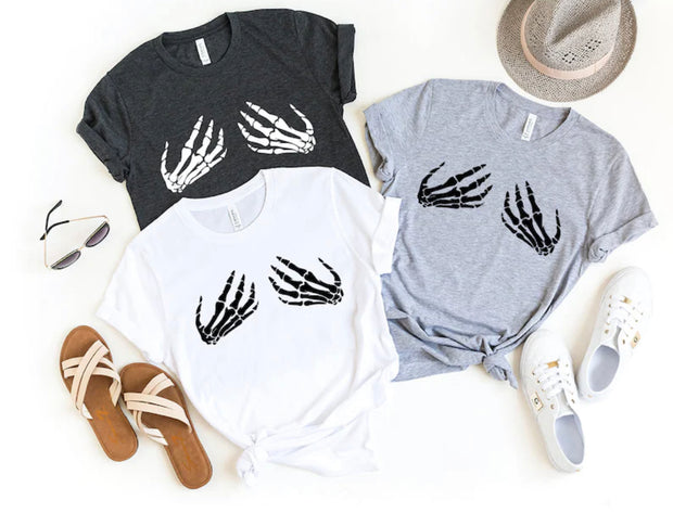 Skeleton Hands Graphic Tee (Black Hands)