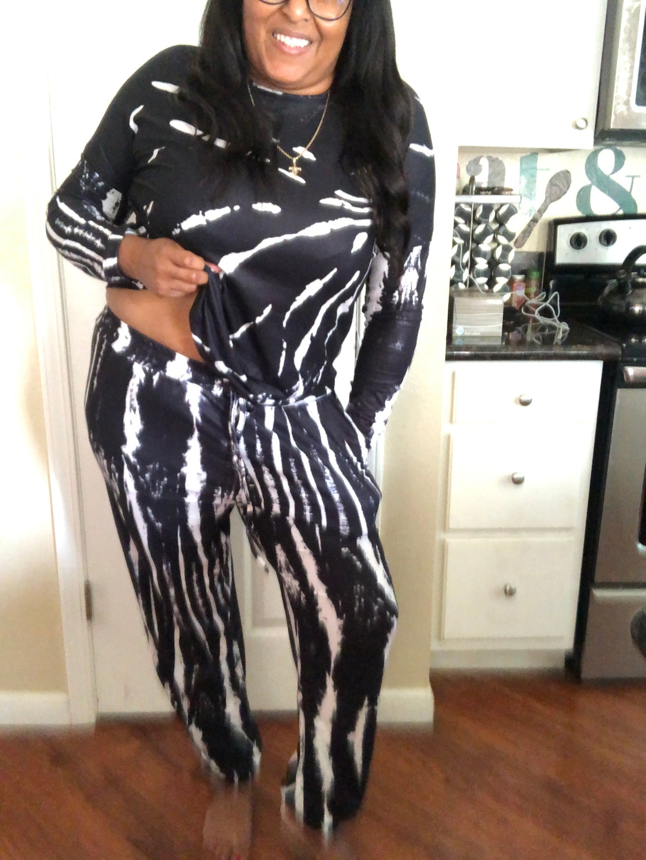Ink Splatter Top/Bottom Lounge Set
