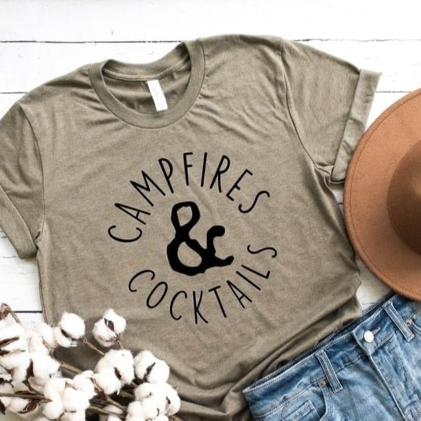 Campfire & Cocktails Graphic Tee