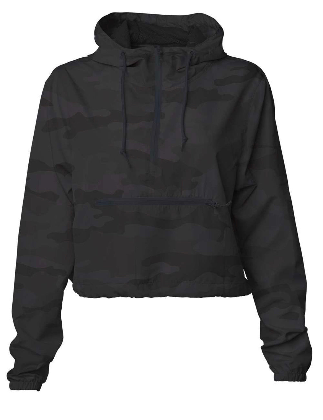 Cropped Windbreaker (Blush & Camo)