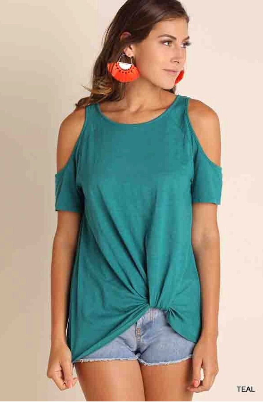 Heather Cold Shoulder Tunic