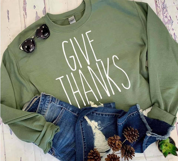 Give Thanks Long Sleeve Graphic Tee