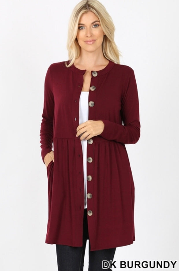 Courtney Button-Front Cardigan